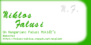 miklos falusi business card